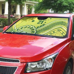 Custom Cricket Aussie Pride Auto Sun Shade Aboriginal Dot Art Cricket