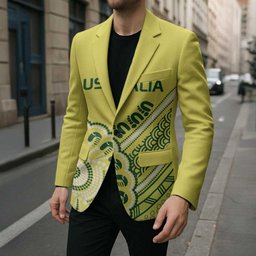 Custom Cricket Aussie Pride Blazer Aboriginal Dot Art Cricket