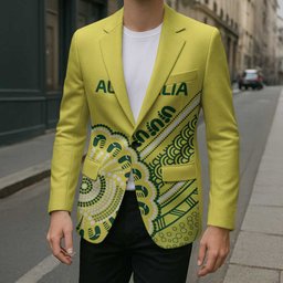 Custom Cricket Aussie Pride Blazer Aboriginal Dot Art Cricket