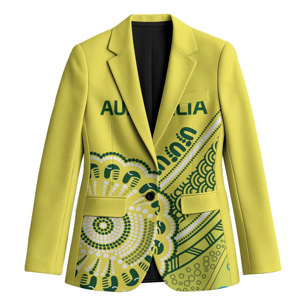 Custom Cricket Aussie Pride Blazer Aboriginal Dot Art Cricket