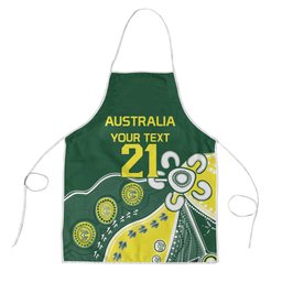 Custom Cricket Aussie Pride Apron Indigenous Inspired