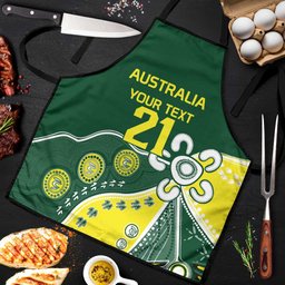 Custom Cricket Aussie Pride Apron Indigenous Inspired