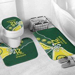 Custom Cricket Aussie Pride Bathroom Set Indigenous Inspired