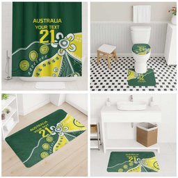 Custom Cricket Aussie Pride Bathroom Set Indigenous Inspired