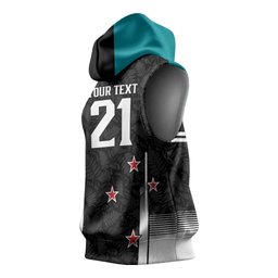 Custom NZ Cricket Pride Sleeveless Hoodie Silver Fern Fan Supporter Apparel