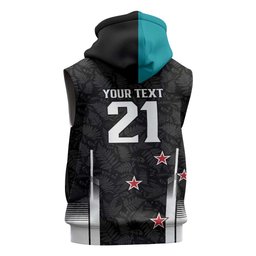 Custom NZ Cricket Pride Sleeveless Hoodie Silver Fern Fan Supporter Apparel