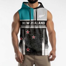 Custom NZ Cricket Pride Sleeveless Hoodie Silver Fern Fan Supporter Apparel