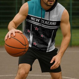 Custom NZ Cricket Pride Sleeveless Hoodie Silver Fern Fan Supporter Apparel