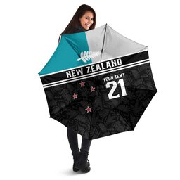 Custom NZ Cricket Pride Umbrella Silver Fern Fan Supporter Apparel