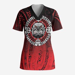 Aotearoa Bulldog Scrub Top New Zealand Kowhaiwhai Tribal