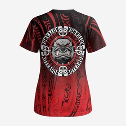 Aotearoa Bulldog Scrub Top New Zealand Kowhaiwhai Tribal