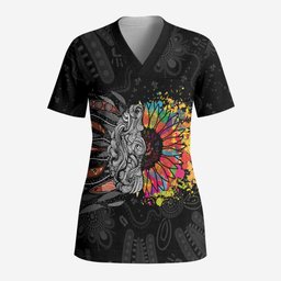 Australia Aboriginal Scrub Top Autism It's Okay To Be Different
