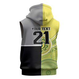 Custom Cricket AUNZ Spirit Sleeveless Zip Hoodie Aussie New Zealand Retro Edition