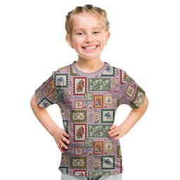 Aussie Birds Christmas La La Land Kid T Shirt Pink Vintage Stamp Edition