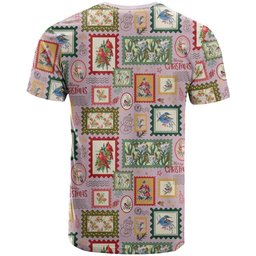 Aussie Birds Christmas La La Land T Shirt Pink Vintage Stamp Edition
