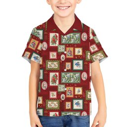Aussie Birds Christmas La La Land Hawaiian Shirt Red Vintage Stamp Edition