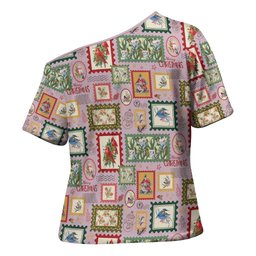 Aussie Birds Christmas La La Land Cross Shoulder Shirt Pink Vintage Stamp Edition