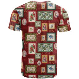 Aussie Birds Christmas La La Land T Shirt Red Vintage Stamp Edition