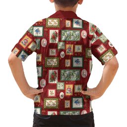 Aussie Birds Christmas La La Land Kid Hawaiian Shirt Red Vintage Stamp Edition
