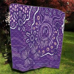 Australia Lupus Awareness Indigenous Quilt Purple Ribbon Aboriginal Butterflies