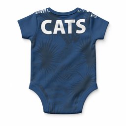 Geelong Cats Football Baby Onesie Simple Hawaiian Palms Leaf