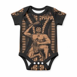 Maori Fathers Day New Zealand Baby Onesie Aroha Ahau Ki A Koe Papa - Nude