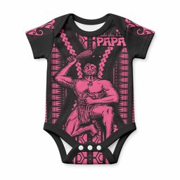 Maori Fathers Day New Zealand Baby Onesie Aroha Ahau Ki A Koe Papa - Pink