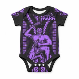 Maori Fathers Day New Zealand Baby Onesie Aroha Ahau Ki A Koe Papa - Purple