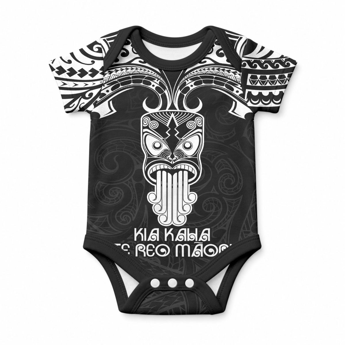 New Zealand Te Reo Maori Baby Onesie Kia Kaha Maori Language Week Black Style
