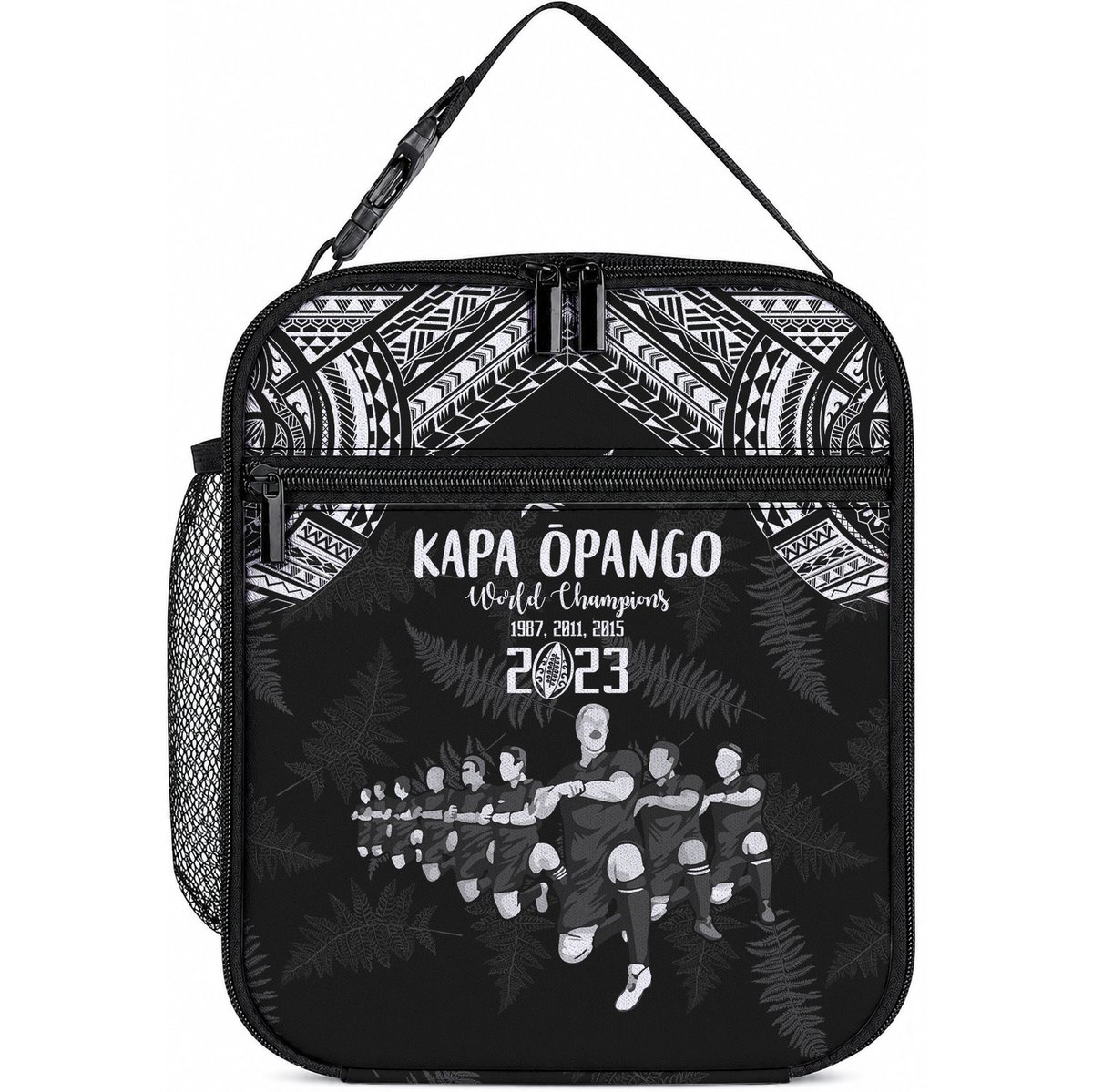 NZ Rugby Lunch Bag Kapa Opango Maori Haka With Years of The All Black Champions