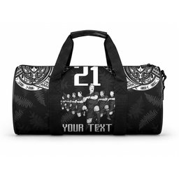 Custom NZ Rugby Duffle Bag Kapa Opango Maori Haka With Years of The All Black Champions