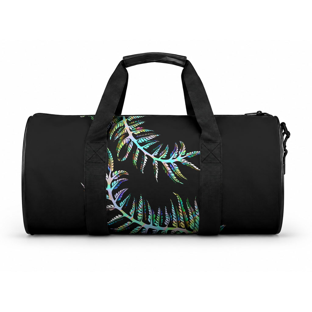 New Zealand Duffle Bag Aotearoa Silver Fern Mixed Papua Shell Green Vibe