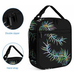 New Zealand Lunch Bag Aotearoa Silver Fern Mixed Papua Shell Green Vibe