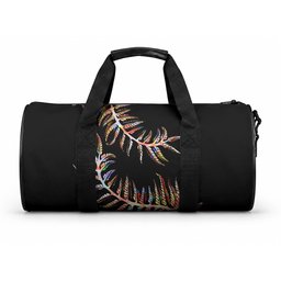New Zealand Duffle Bag Aotearoa Silver Fern Mixed Papua Shell Red Vibe