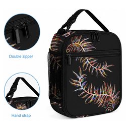 New Zealand Lunch Bag Aotearoa Silver Fern Mixed Papua Shell Red Vibe