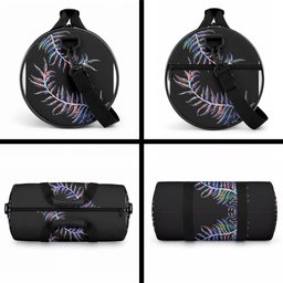 New Zealand Duffle Bag Aotearoa Silver Fern Mixed Papua Shell Purple Vibe