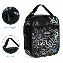 New Zealand Maori Rugby Lunch Bag NZ Black Fern Champions History With Papua Shell