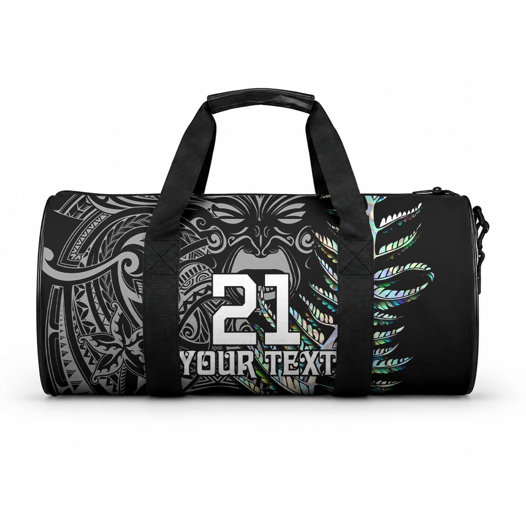 Custom New Zealand Maori Rugby Duffle Bag NZ Black Fern Champions History With Papua Shell