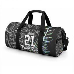 Custom New Zealand Maori Rugby Duffle Bag NZ Black Fern Champions History With Papua Shell
