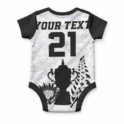 Custom New Zealand South Africa Rugby Baby Onesie History Commemorative World Cup Winners Unique