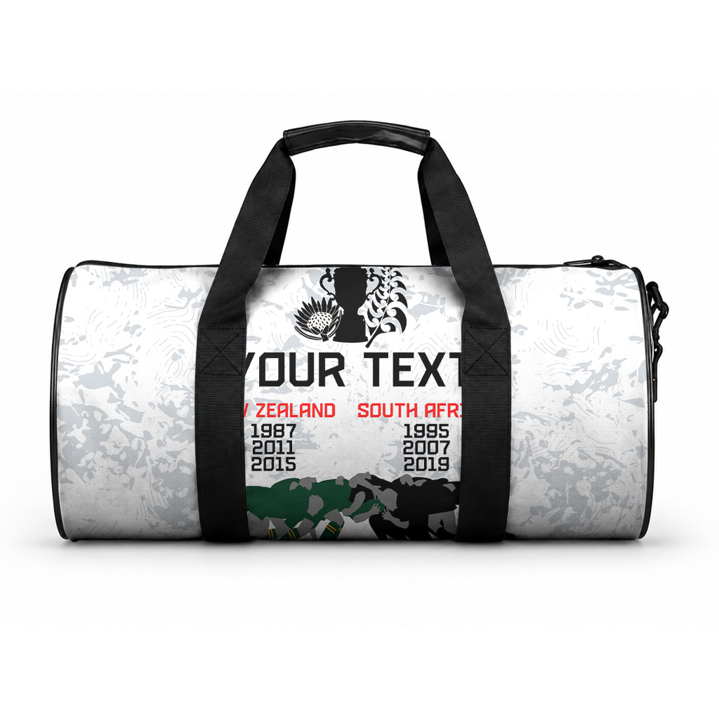 Custom New Zealand South Africa Rugby Duffle Bag History Commemorative World Cup Winners Unique