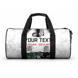 Custom New Zealand South Africa Rugby Duffle Bag History Commemorative World Cup Winners Unique