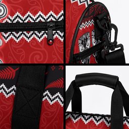 Personalised New Zealand Christmas Duffle Bag Maori Tiki Meri Kirihimete