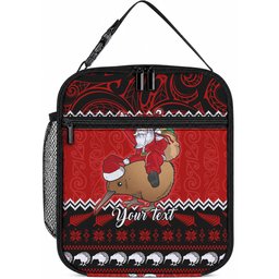 Personalised New Zealand Christmas Lunch Bag Kiwi Santa Claus Maori Meri Kirihimete