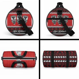 Personalised New Zealand Christmas Duffle Bag Maori Tiki Meri Kirihimete