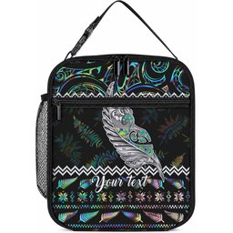Personalised New Zealand Christmas Lunch Bag Maori Fern Manaia Meri Kirihimete with Papaua Shell