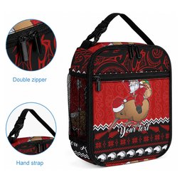 Personalised New Zealand Christmas Lunch Bag Kiwi Santa Claus Maori Meri Kirihimete
