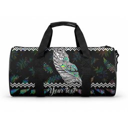 Personalised New Zealand Christmas Duffle Bag Maori Fern Manaia Meri Kirihimete with Papaua Shell