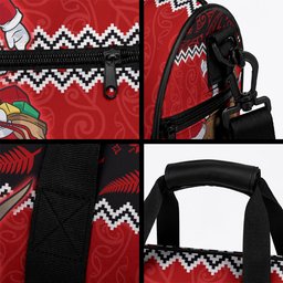 Personalised New Zealand Christmas Duffle Bag Kiwi Santa Claus Maori Meri Kirihimete