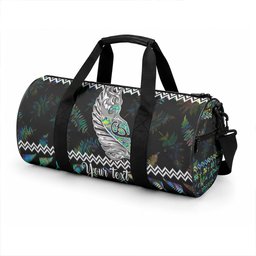 Personalised New Zealand Christmas Duffle Bag Maori Fern Manaia Meri Kirihimete with Papaua Shell